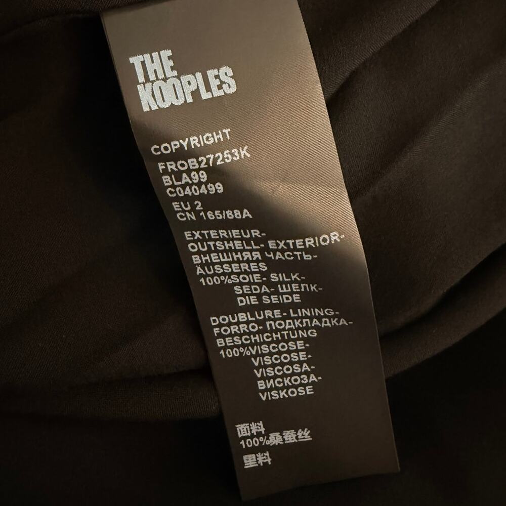 The Kooples Dress US 6 EU 38 Black Floral Blue Roses Polka Dot Rocker Chic Indie - Picture 4 of 9